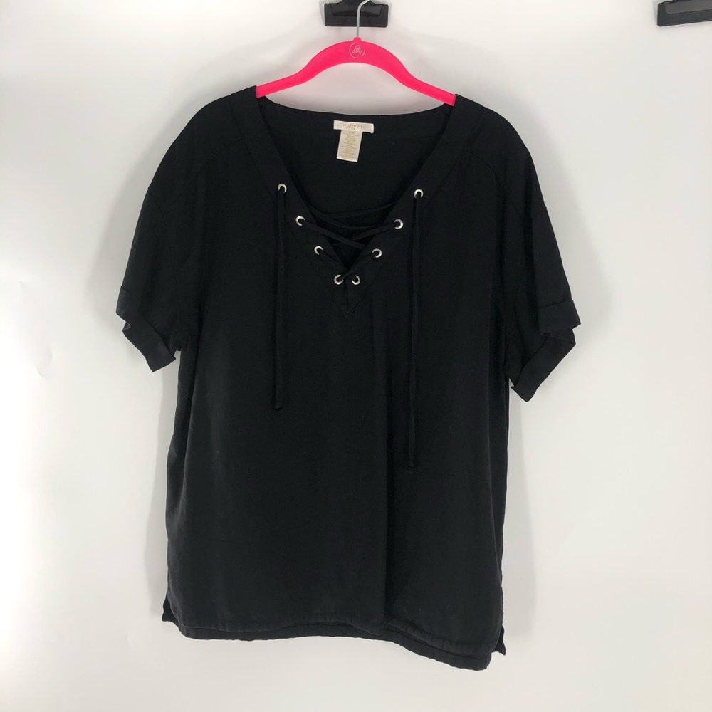 Matty m Womens short sleeve blouse size M